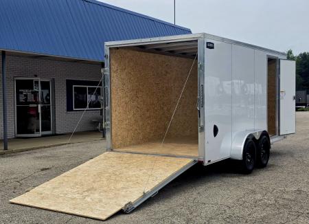 New 7 X 16 CARGO ENCLOSED ECO MODEL TANDEM AXLE ALL ALUMINUM 2027 LIGHTNING