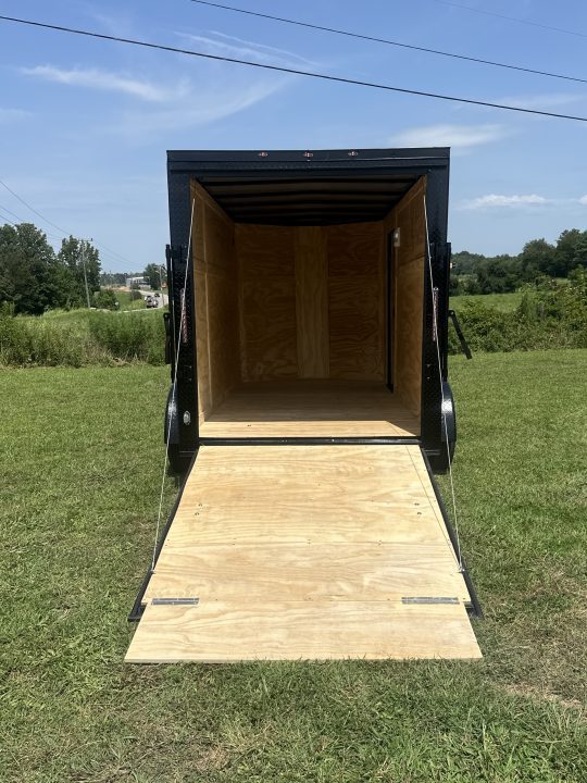 New 2027 6X12 - Enclosed Trailer- 3500LB Tandem Axle - White Poly - Blackout