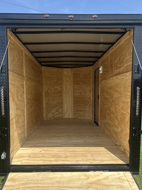 New 2027 6X12 - Enclosed Trailer- 3500LB Tandem Axle - White Poly - Blackout
