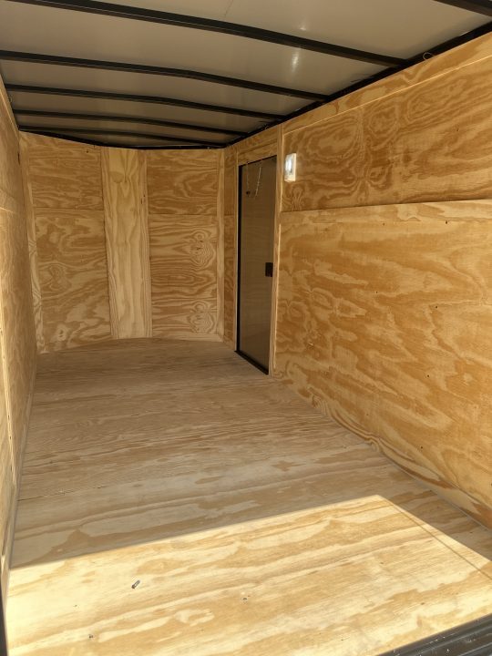 New 2027 6X12 - Enclosed Trailer- 3500LB Tandem Axle - White Poly - Blackout