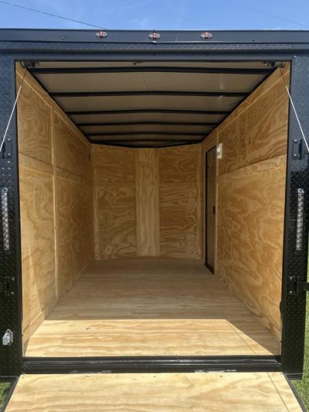 New 2027 6X12 - Enclosed Trailer- 3500LB Tandem Axle - White Poly - Blackout