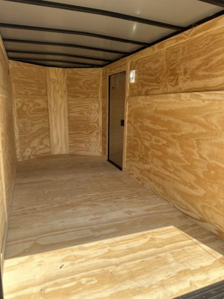 New 2027 6X12 - Enclosed Trailer- 3500LB Tandem Axle - White Poly - Blackout