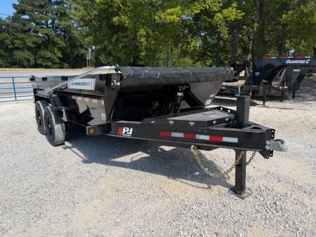 New 2027 PJ Trailers 15.4K 16' X 83  Low Profile Telescopic Dump Dump Trailer