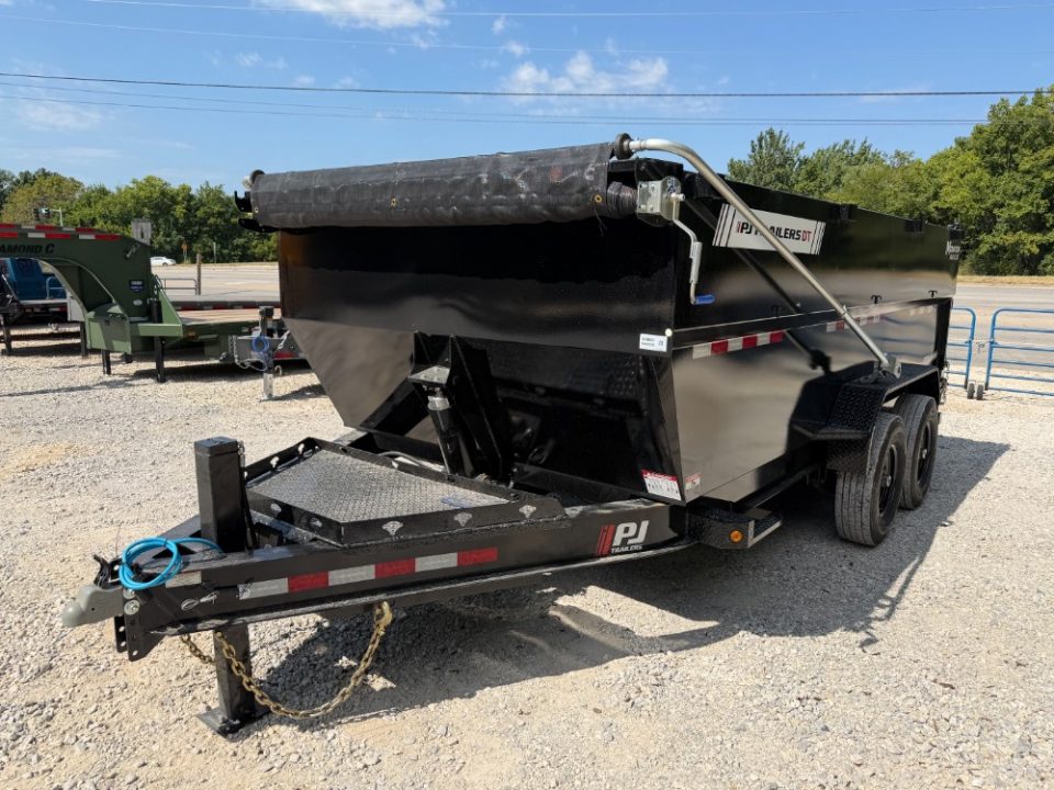 New 2027 PJ Trailers 15.4K 16' X 83" Low Profile Telescopic Dump Dump Trailer