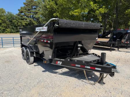 New 2027 PJ Trailers 15.4K 16' X 83  Low Profile Telescopic Dump Dump Trailer