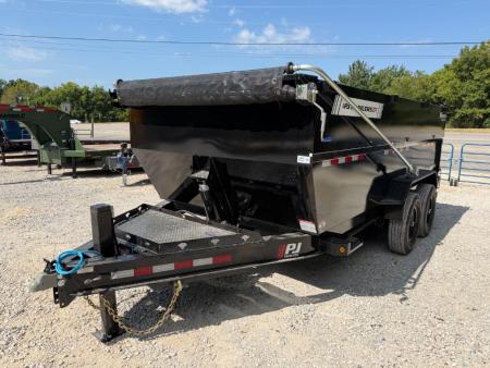 New 2027 PJ Trailers 15.4K 16' X 83" Low Profile Telescopic Dump Dump Trailer