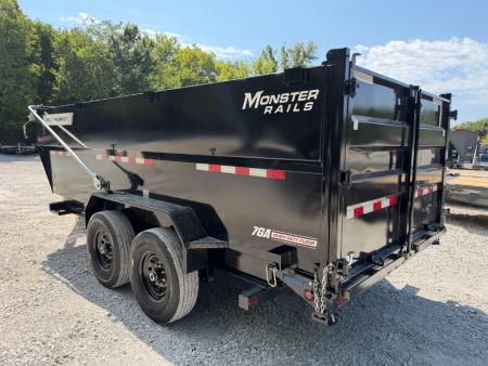 New 2027 PJ Trailers 15.4K 16' X 83" Low Profile Telescopic Dump Dump Trailer