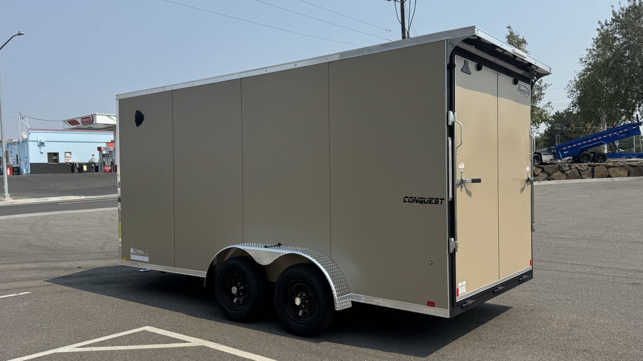 New 2027 Formula Trailers 7 x 16 Conquest SE Flat Top Sloped V-Nose 7K Cargo / Enclosed Trailer