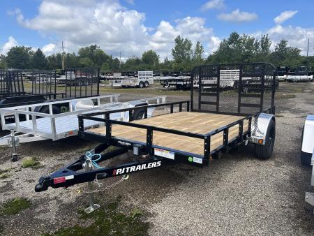 New 2027 PJ Trailers CHANNEL 7 X 12 FT UTILITY / LANDSCAPE TRAILER 5.2K axle