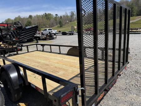 New 2027 Down 2 Earth Trailers 82X14 Utility Trailer, Tuning Top Rail, Spring Assisted Ramp Gate