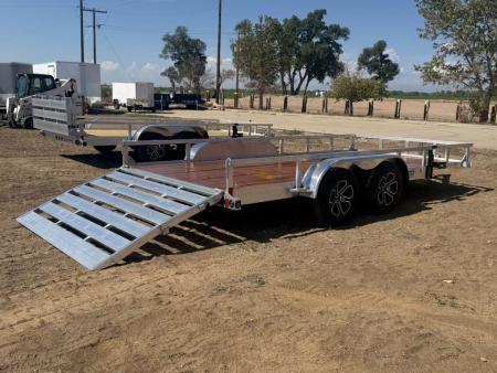 New 2027 Load Trail 7-16 Tandem Axle Aluminum Ramp Gate Utility W/ Bi-Fold Gate 7K GVWR