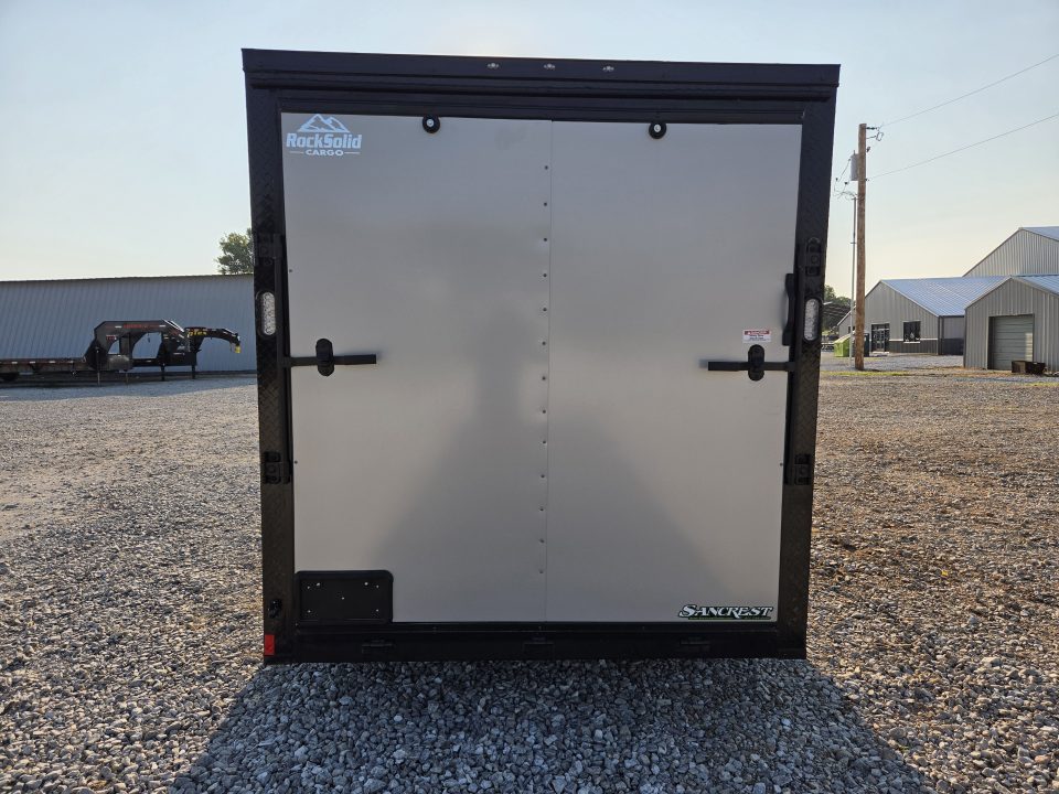 New 2027 Rock Solid 7X14 TANDEM 7K SEMI SCREWLESS CARGO BLACKOUT TRIM W/7' HEIGHT & RAMP DOOR