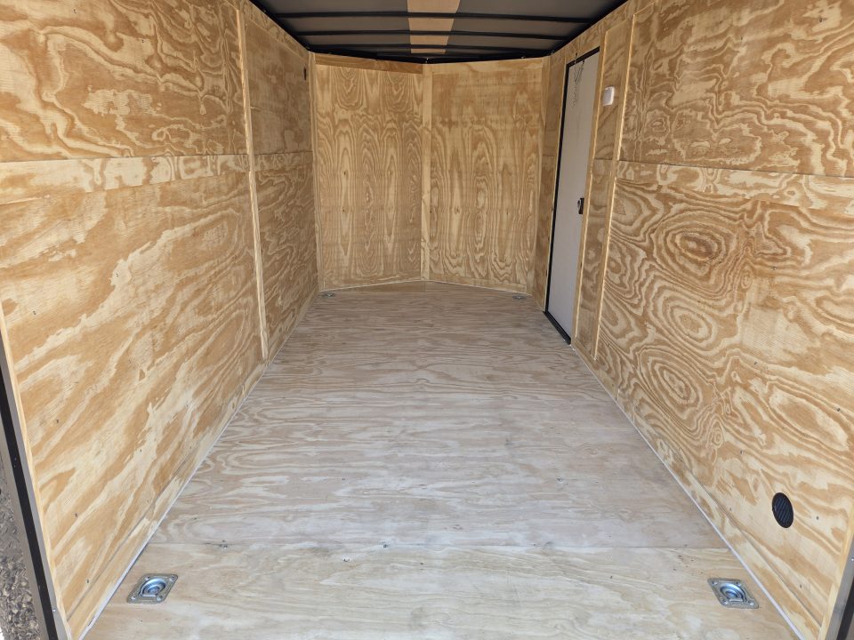 New 2027 Rock Solid 7X14 TANDEM 7K SEMI SCREWLESS CARGO BLACKOUT TRIM W/7' HEIGHT & RAMP DOOR