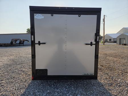 New 2027 Rock Solid 7X14 TANDEM 7K SEMI SCREWLESS CARGO BLACKOUT TRIM W/7' HEIGHT & RAMP DOOR