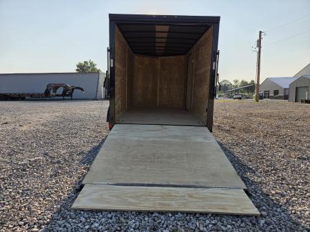 New 2027 Rock Solid 7X14 TANDEM 7K SEMI SCREWLESS CARGO BLACKOUT TRIM W/7' HEIGHT & RAMP DOOR
