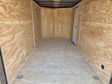 New 2027 Rock Solid 7X14 TANDEM 7K SEMI SCREWLESS CARGO BLACKOUT TRIM W/7' HEIGHT & RAMP DOOR