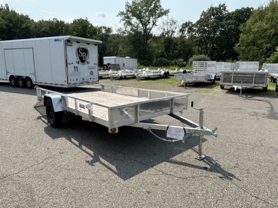 New 2026 Quality Steel and Aluminum 7X12 Single Axle, Aluminum Frame, Wood Deck Utility Trailer