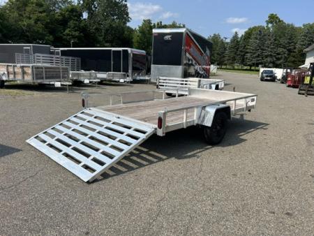 New 2026 Quality Steel and Aluminum 7X12 Single Axle, Aluminum Frame, Wood Deck Utility Trailer