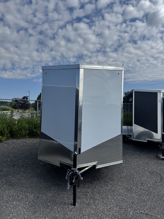 New 2026 6x10 + V-Nose Enclosed Cargo Trailer, rear barn doors