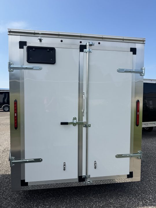 New 2026 6x10 + V-Nose Enclosed Cargo Trailer, rear barn doors