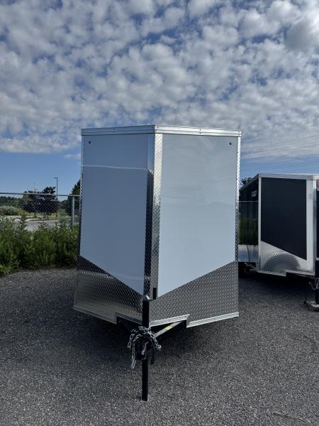New 2026 6x10 + V-Nose Enclosed Cargo Trailer, rear barn doors