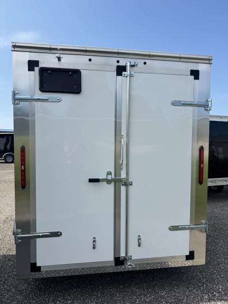 New 2026 6x10 + V-Nose Enclosed Cargo Trailer, rear barn doors