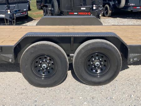 New 2027 MAXX-D 83x24 TANDEM 14K EQUIPMENT W 2' DOVE, STAND UP RAMPS & TOOLBOX Equipment Trailer