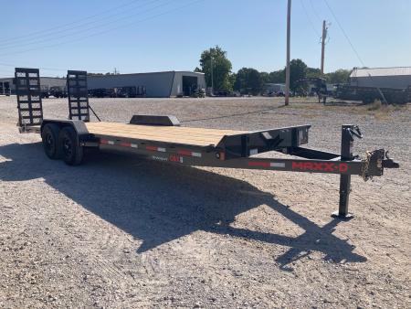 New 2027 MAXX-D 83x24 TANDEM 14K EQUIPMENT W 2' DOVE, STAND UP RAMPS & TOOLBOX Equipment Trailer