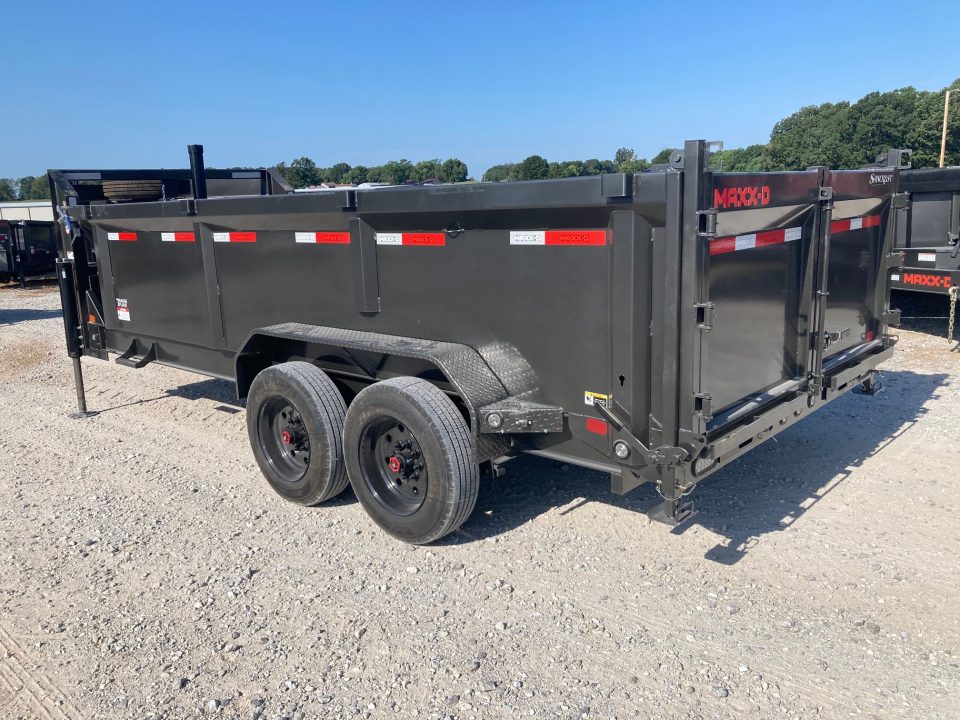 New 2027 MAXX-D 83X16 TANDEM 18K GN TELESCOPIC DUMP W/ 3' SIDES, HYDROJACK & SLIDE IN RAMPS Dump Trailer