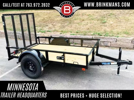 New Top Quality Top Hat 60x8 Open Utility Trailer - Rear Ramp!