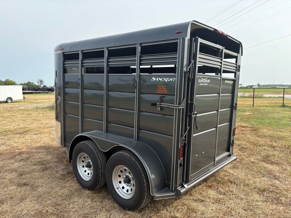 New 2026 Calico Trailers 6x12 Tandem 7K Stock Trailer W/ Full Swing Back Gate