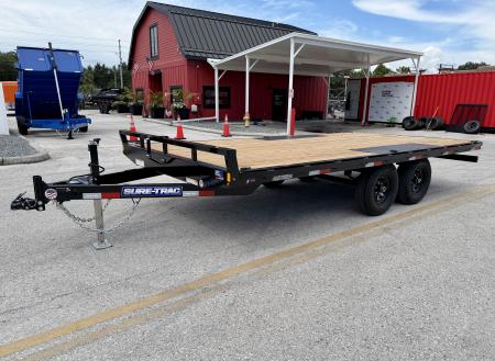 New 2026 Sure-Trac 8.5x16 10k Low Profile Deckover Flatbed Trailer