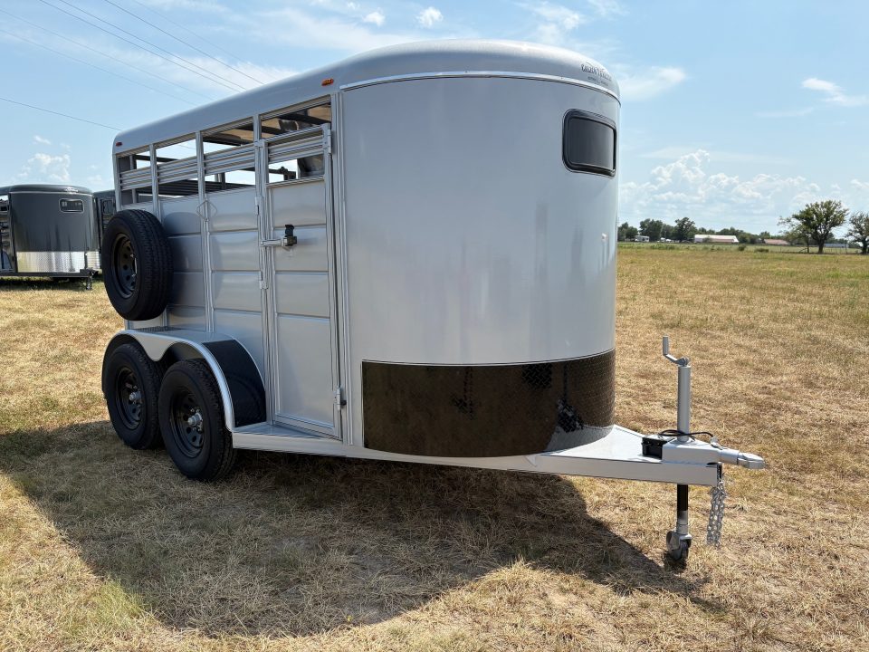 New 2026 Calico 6x12 Tandem 7K Stock Trailer W/ Full Swing Back Gate & Spare