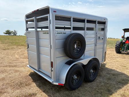 New 2026 Calico 6x12 Tandem 7K Stock Trailer W/ Full Swing Back Gate & Spare