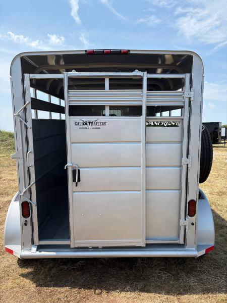 New 2026 Calico 6x12 Tandem 7K Stock Trailer W/ Full Swing Back Gate & Spare