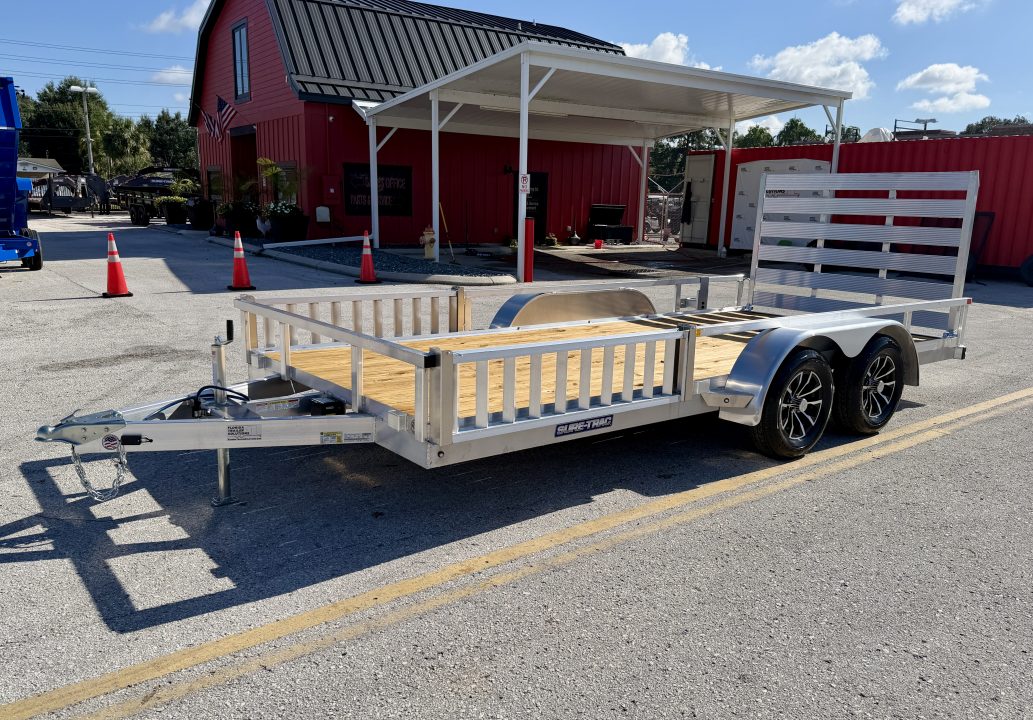 New 2026 Sure-Trac 7x16 7K Aluminum Tube Top ATV Trailer
