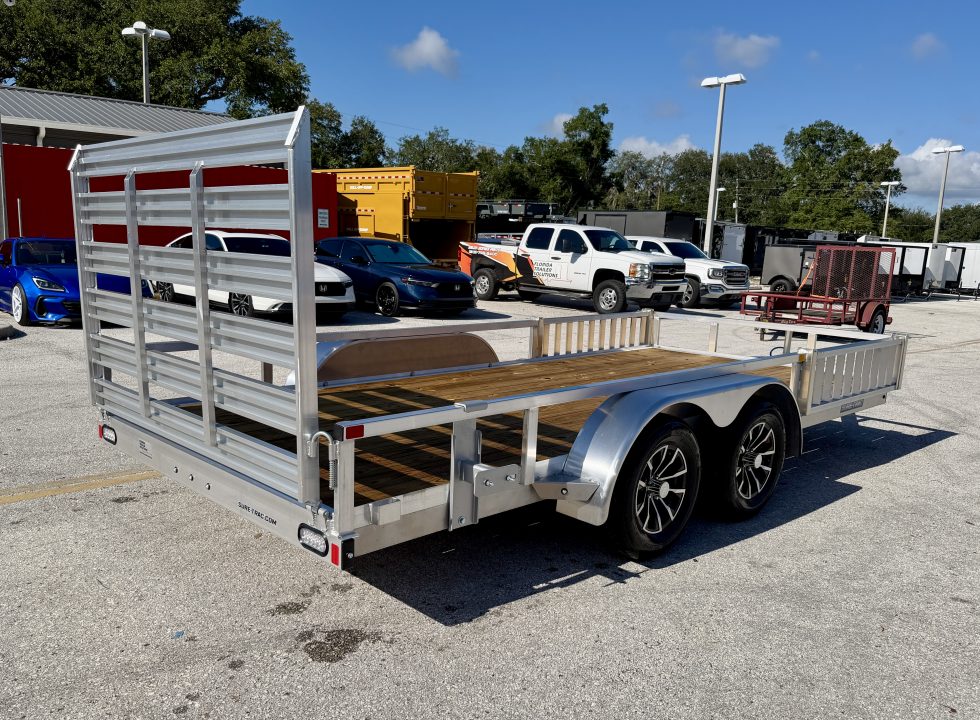 New 2026 Sure-Trac 7x16 7K Aluminum Tube Top ATV Trailer