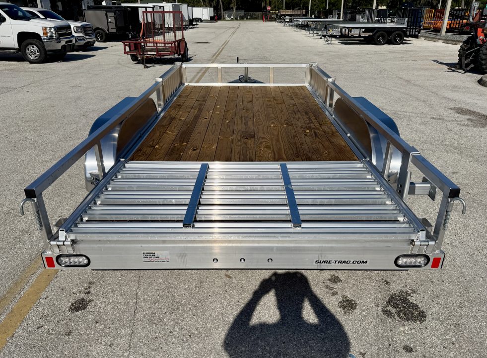 New 2026 Sure-Trac 7x16 7K Aluminum Tube Top ATV Trailer