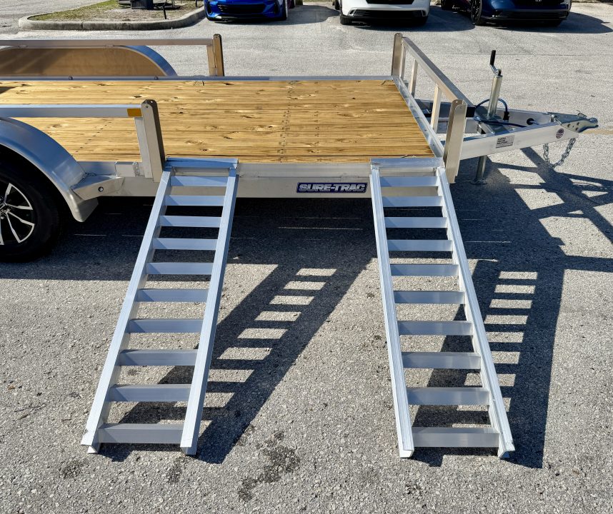 New 2026 Sure-Trac 7x16 7K Aluminum Tube Top ATV Trailer