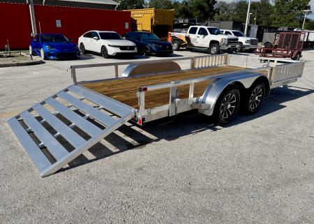 New 2026 Sure-Trac 7x16 7K Aluminum Tube Top ATV Trailer