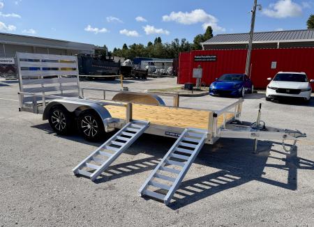 New 2026 Sure-Trac 7x16 7K Aluminum Tube Top ATV Trailer