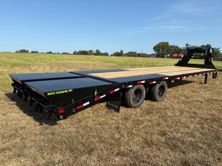 New 2027 Load Trail 102x30 Tandem 24k Flatbed Trailer W/ Max Ramps