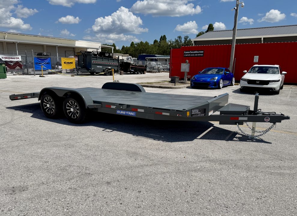 New 2027 Sure-Trac 7x20(16+4) 10k Steel Deck Car Hauler