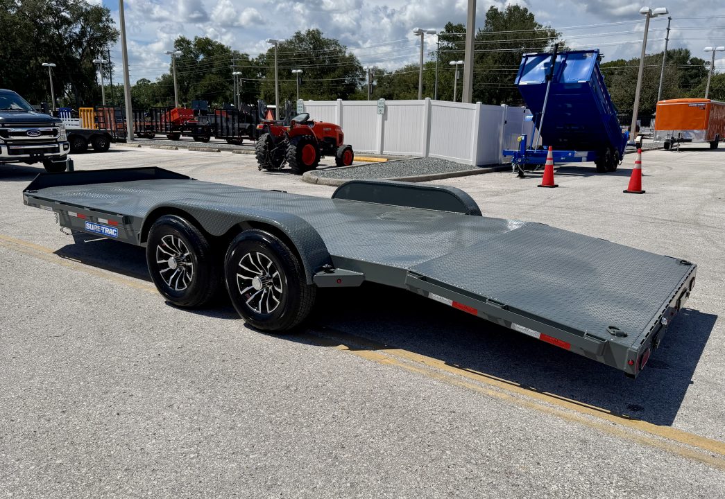 New 2027 Sure-Trac 7x20(16+4) 10k Steel Deck Car Hauler
