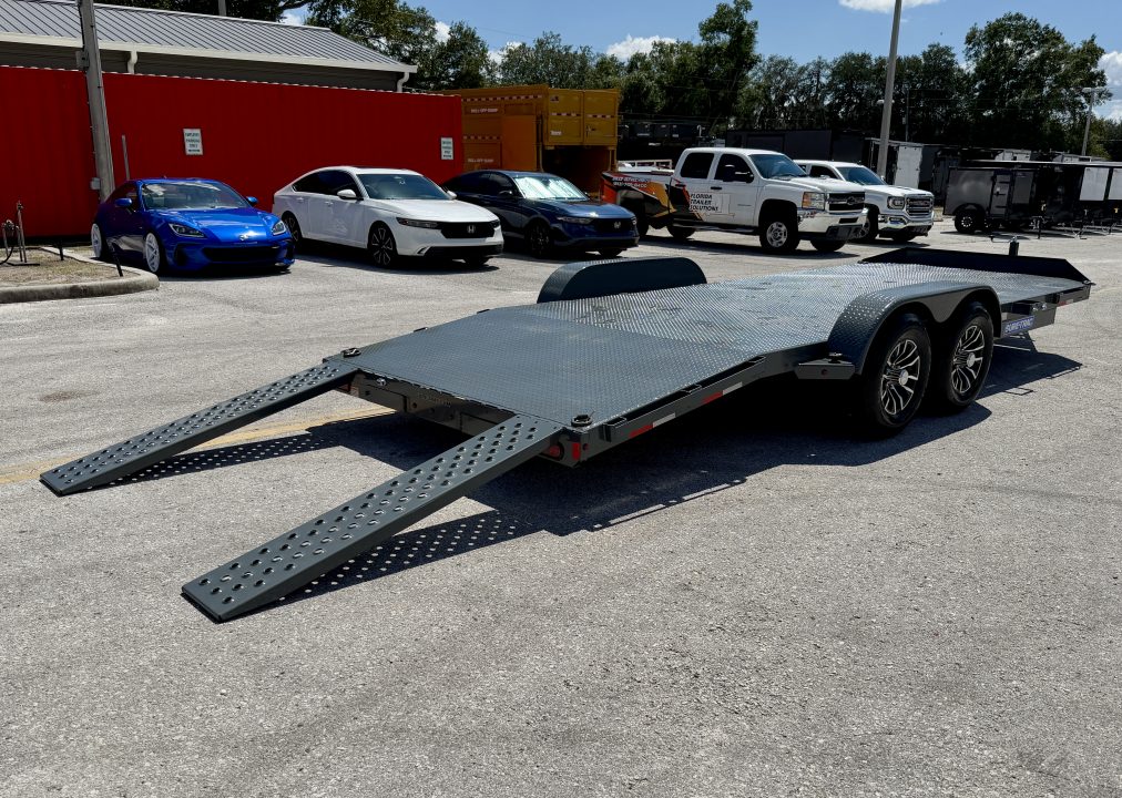 New 2027 Sure-Trac 7x20(16+4) 10k Steel Deck Car Hauler