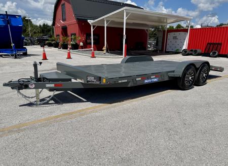 New 2027 Sure-Trac 7x20(16+4) 10k Steel Deck Car Hauler