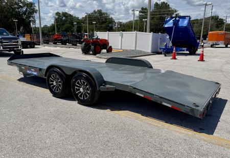 New 2027 Sure-Trac 7x20(16+4) 10k Steel Deck Car Hauler