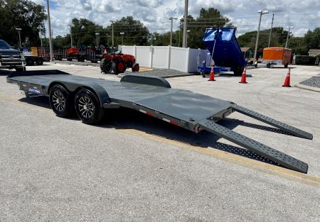 New 2027 Sure-Trac 7x20(16+4) 10k Steel Deck Car Hauler