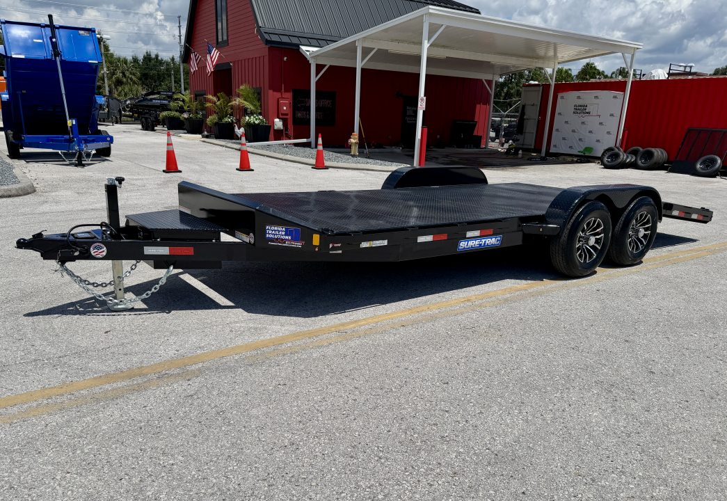 New 2027 Sure-Trac 7x20(16+4) 10k Steel Deck Car Hauler