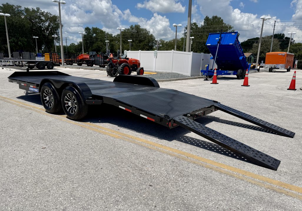 New 2027 Sure-Trac 7x20(16+4) 10k Steel Deck Car Hauler